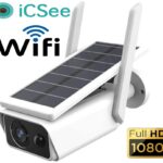 Telecamera IP di sicurezza ad energia solare 1080P Sorveglianza IP WiFi wireless slot sd card con rilevamento del movimento PIR, Telecamera di controllo remoto impermeabile con pannello solare