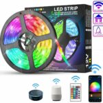 Striscia LED Strip LED Multicolore WiFi RGB Smart 5050 Alexa Google Home Strip Led 5 Mt Telecomando