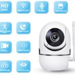 TELECAMERA IP CAM CAMERA HD 1080P WIRELESS LED IR MOTORIZZATA WIFI RETE SD CARD AUDIO 2 VIE BABY CAM AUTOTRACKING