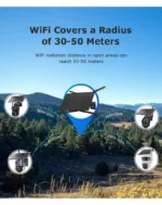 Router WiFi 4G LTE alimentato da pannello solare, router wireless impermeabile IP66 per esterni, hotspot WiFi per telecamere di sicurezza esterne, telefono e PC - immagine 12