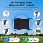 Router WiFi 4G LTE alimentato da pannello solare, router wireless impermeabile IP66 per esterni, hotspot WiFi per telecamere di sicurezza esterne, telefono e PC - immagine 21