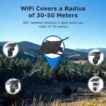 Router WiFi 4G LTE alimentato da pannello solare, router wireless impermeabile IP66 per esterni, hotspot WiFi per telecamere di sicurezza esterne, telefono e PC - immagine 33